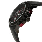 Maserati Ingegno R8871619003 45mm Men’s Chronograph Watch – Multi-Layered Black Dial & Black Alligator-Pattern Leather Strap