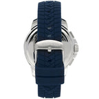 Maserati Successo R8871621013 44mm Men’s Chronograph Watch – Silver Sunray Dial & Blue Rubber Strap
