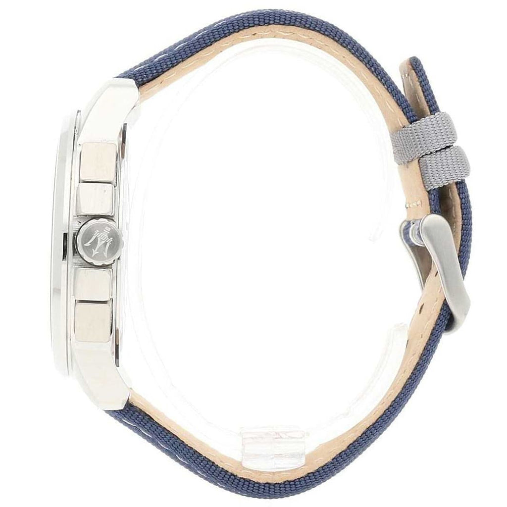 Maserati Royale R8871637001 45mm Men’s Chronograph Watch – Blue Sunray Dial & Blue Fabric Synthetic Fiber Strap