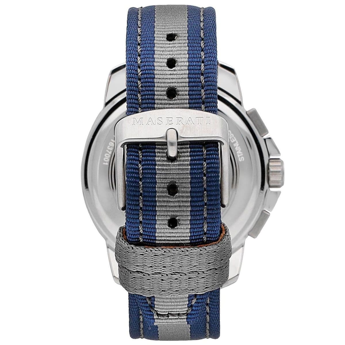Maserati Royale R8871637001 45mm Men’s Chronograph Watch – Blue Sunray Dial & Blue Fabric Synthetic Fiber Strap