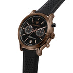 Maserati Legend R8871638001 42mm Men’s Chronograph Watch – Black Dial & Perforated Black Leather Strap