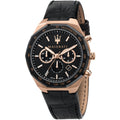 Maserati Stile R8871642001 45mm Men’s Chronograph Watch – Black Dial & Black Leather Strap