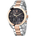 Maserati Traguardo R8873612003 45mm Men’s Chronograph Watch – Brown Sunray Dial & Two-Tone Link Bracelet