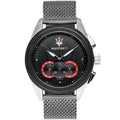 Maserati Traguardo R8873612005 45mm Men’s Chronograph Watch – Black Dial & Comfortable Milanese Mesh Stainless Steel Strap