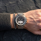Maserati Traguardo R8873612008 45mm Men’s Chronograph Watch – Gray Waffle Dial & Silver Mesh Strap
