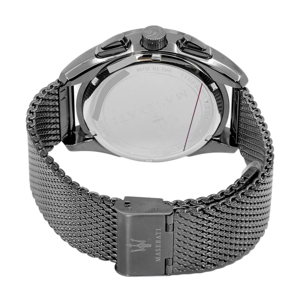 Maserati Traguardo R8873612009 45mm Men’s Chronograph Watch – Blue Sunray Dial & Gunmetal Grey Mesh Strap