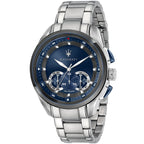 Maserati Traguardo R8873612014 45mm Men’s Chronograph Watch – Blue Sunray Dial & Silver-Tone Link Bracelet