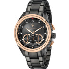 Maserati Traguardo R8873612016 45mm Men’s Chronograph Watch – Black Sunray Dial & Gunmetal Grey Link Bracelet
