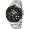 Maserati Traguardo R8873612042 45mm Men’s Chronograph Watch – Black Carbon Fiber Dial & Silver-Tone Link Bracelet