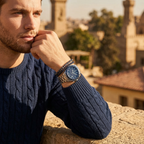 Maserati Traguardo R8873612043 45mm Men’s Chronograph Watch – Textured Blue Dial & Silver-Tone Link Bracelet