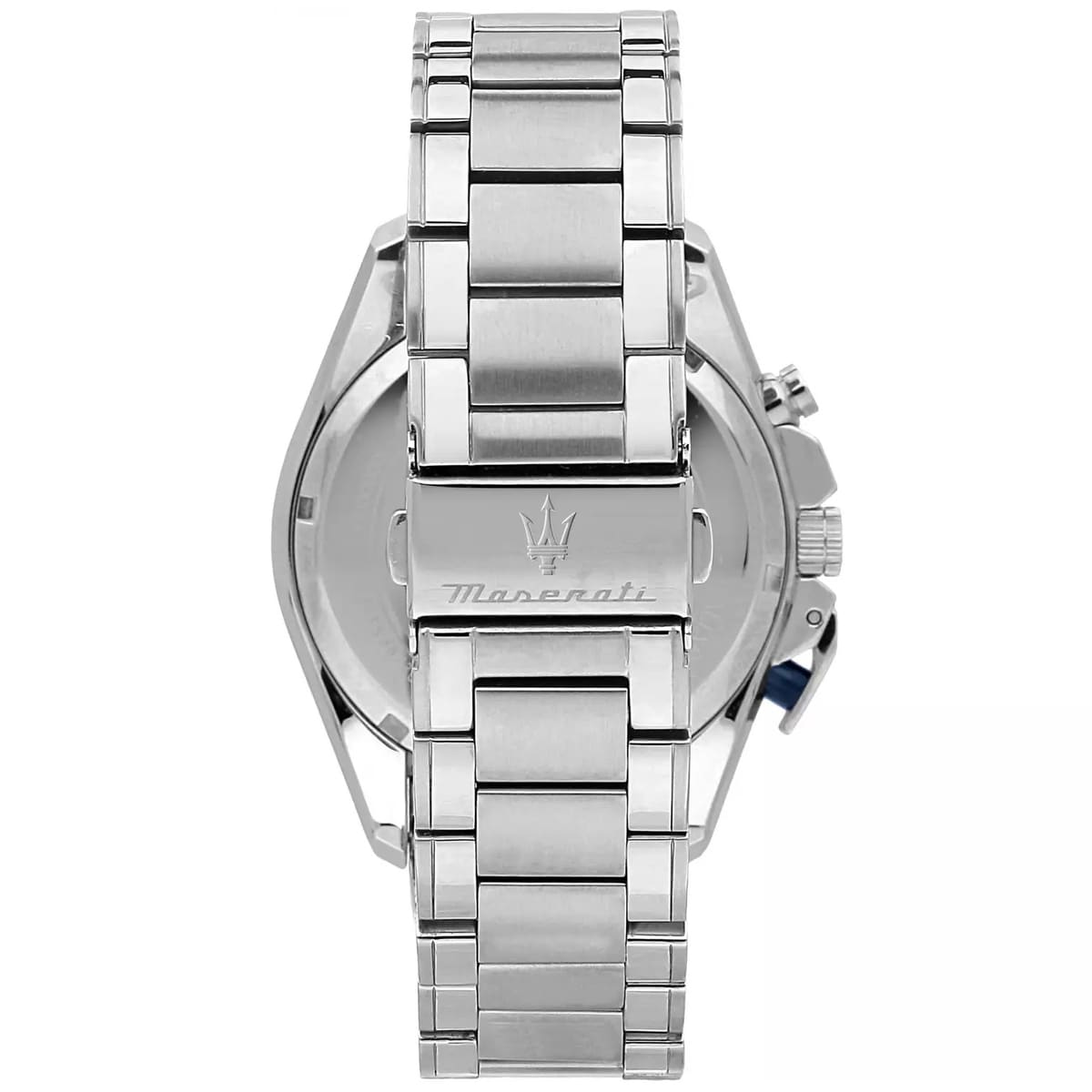 Maserati Traguardo R8873612043 45mm Men’s Chronograph Watch – Textured Blue Dial & Silver-Tone Link Bracelet