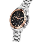 Maserati Traguardo R8873612047 45mm Men’s Chronograph Watch – Black Dial & Silver-Tone Link Bracelet
