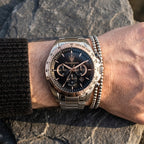 Maserati Traguardo R8873612047 45mm Men’s Chronograph Watch – Black Dial & Silver-Tone Link Bracelet