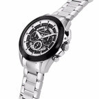 Maserati Traguardo R8873612059 45mm Men’s Chronograph Watch – Silver Skeleton Dial & Silver-Tone Link Bracelet