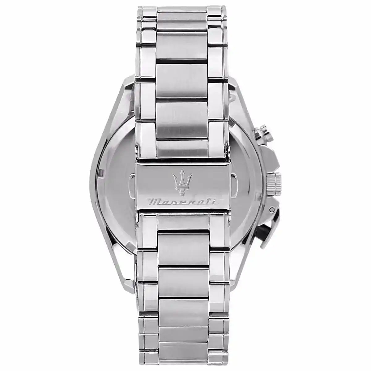 Maserati Traguardo R8873612059 45mm Men’s Chronograph Watch – Silver Skeleton Dial & Silver-Tone Link Bracelet