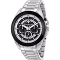 Maserati Traguardo R8873612059 45mm Men’s Chronograph Watch – Silver Skeleton Dial & Silver-Tone Link Bracelet