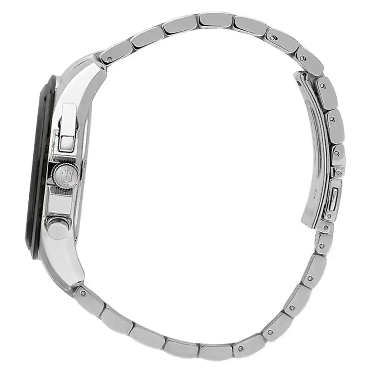 Maserati Traguardo R8873612059 45mm Men’s Chronograph Watch – Silver Skeleton Dial & Silver-Tone Link Bracelet