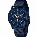 Maserati Epoca R8873618010 42mm Men’s Chronograph Watch – Blue Sunray Dial & Blue Stainless Steel Mesh Strap