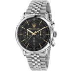 Maserati Epoca R8873618017 42mm Men’s Chronograph Watch – Black Dial & Silver Jubilee Stainless Steel Bracelet