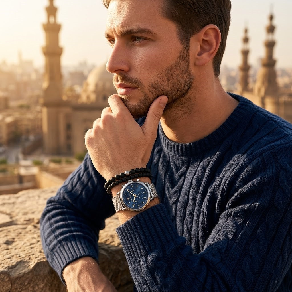 Maserati Epoca R8873618022 42mm Men’s Chronograph Watch – Blue Sunray Dial & Silver Stainless Steel Mesh Strap