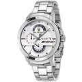 Maserati Ingegno R8873619004 45mm Men’s Chronograph Watch – White High-Tech Dial & Silver-Tone Link Bracelet
