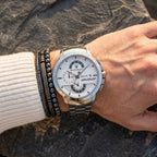 Maserati Ingegno R8873619004 45mm Men’s Chronograph Watch – White High-Tech Dial & Silver-Tone Link Bracelet