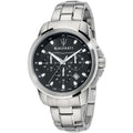Maserati Successo R8873621001 44mm Men’s Chronograph Watch – Black Dial & Silver-Tone Link Bracelet