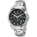 Maserati Successo R8873621001 44mm Men’s Chronograph Watch – Black Dial & Silver-Tone Link Bracelet