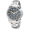 Maserati Successo R8873621006 44mm Men’s Chronograph Watch – Gray Brushed Dial & Silver Link Bracelet