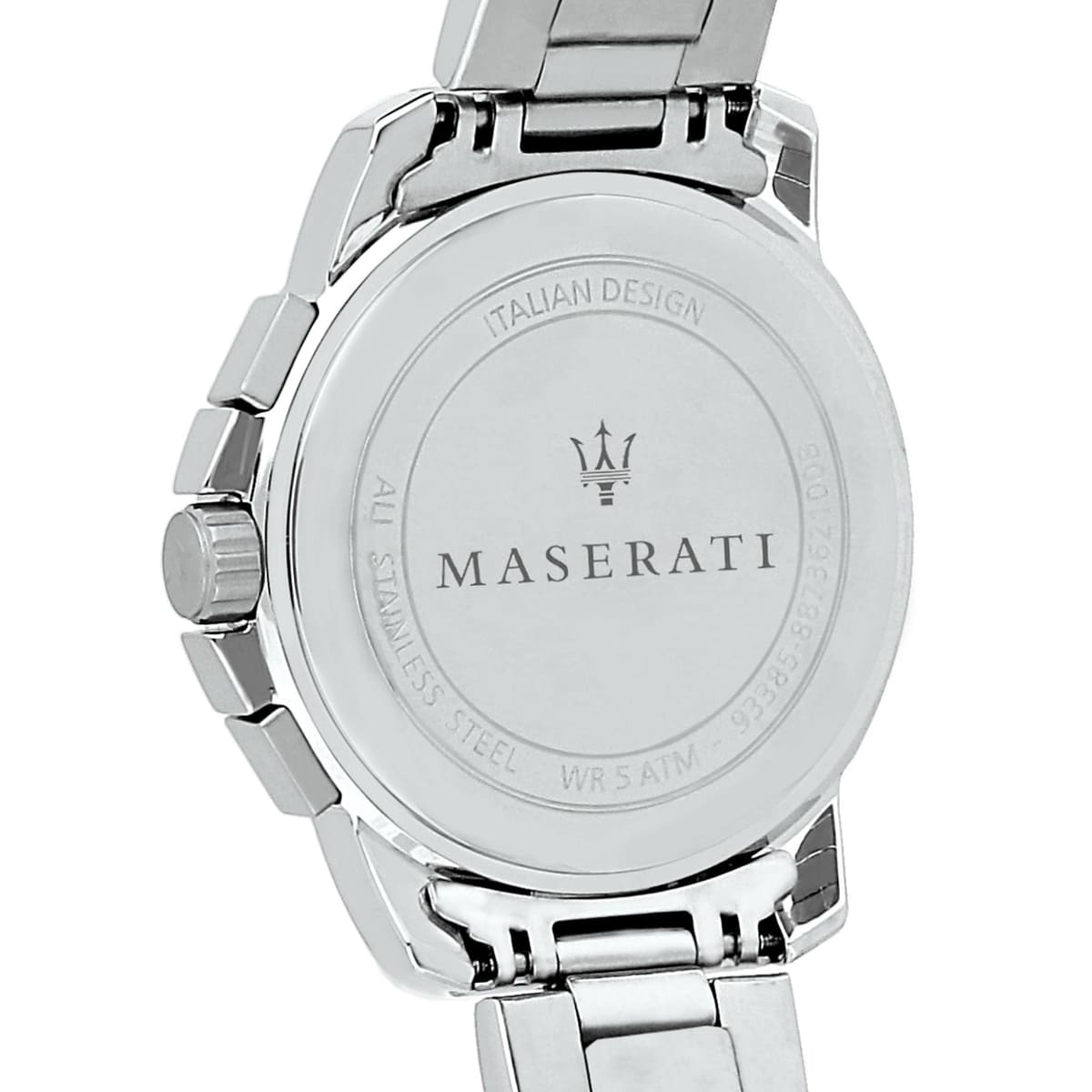 Maserati Successo R8873621009 44mm Men’s Chronograph Watch – Black Brushed Dial & Silver Link Bracelet