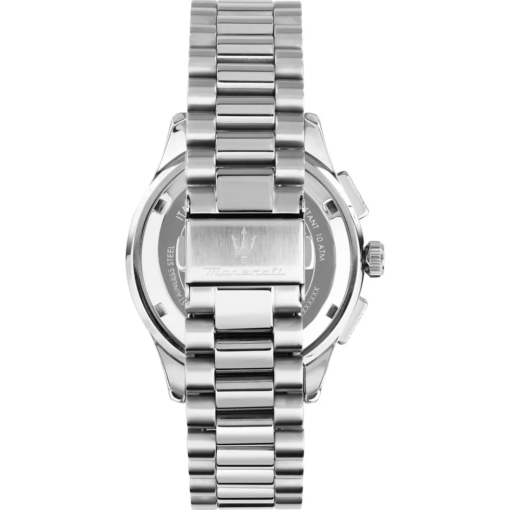 Maserati Sorpasso R8873624004 45mm Men’s Chronograph Watch – Blue Sunray Dial & Silver-Tone Link Bracelet