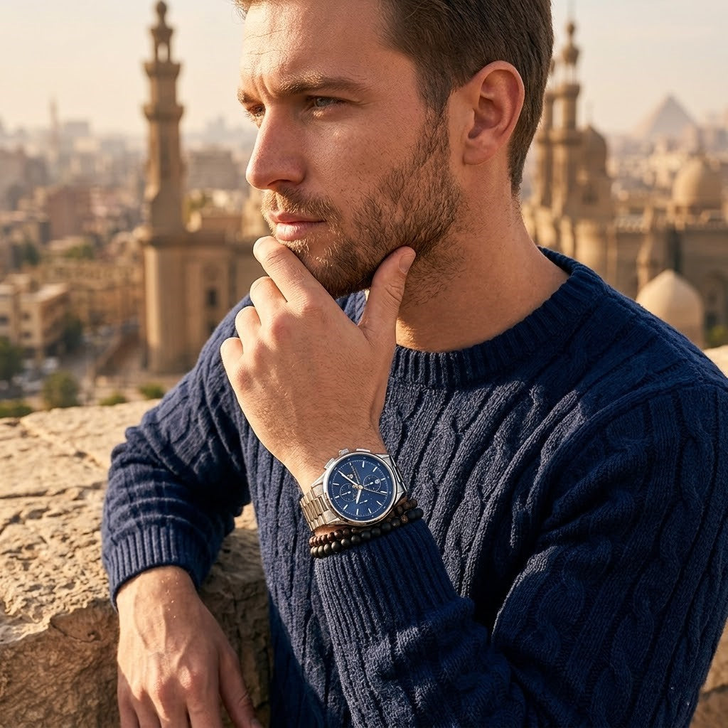 Maserati Sorpasso R8873624004 45mm Men’s Chronograph Watch – Blue Sunray Dial & Silver-Tone Link Bracelet