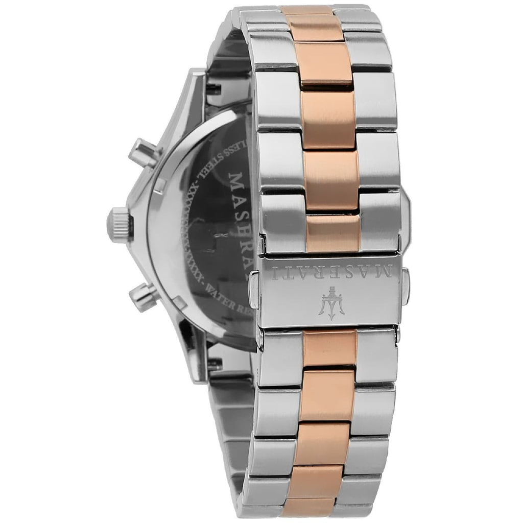 Maserati Circuito R8873627004 44mm Men’s Chronograph Watch – Black Dial & Two-Tone Link Bracelet