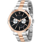 Maserati Circuito R8873627004 44mm Men’s Chronograph Watch – Black Dial & Two-Tone Link Bracelet
