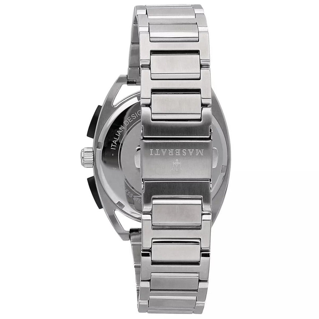 Maserati Trimarano R8873632003 41mm Men’s Chronograph Watch – Black Racing Dial & Silver-Tone Link Bracelet
