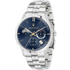 Maserati Ricordo R8873633001 42mm Men’s Chronograph Watch – Blue Sunray Dial & Silver-Tone Link Bracelet