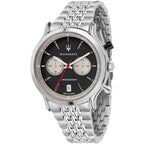 Maserati Legend R8873638001 42mm Men’s Chronograph Watch – Black Panda Dial & Grain-Link Bracelet