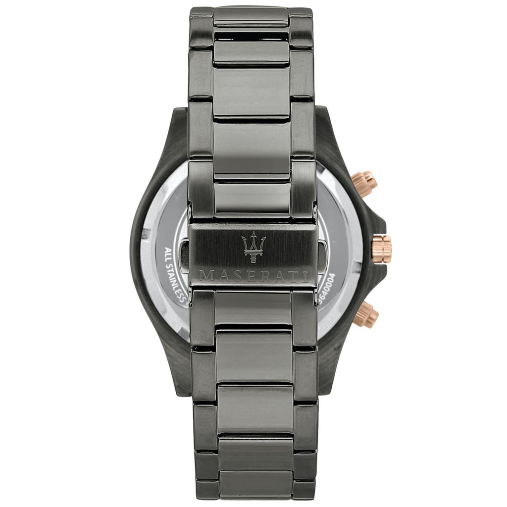 Maserati Sfida R8873640001 44mm Men’s Chronograph Watch – Blue Sunray Dial & Gunmetal Gray Link Bracelet