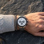 Maserati Sfida R8873640003 44mm Men’s Chronograph Watch – White Panda Dial & Silver-Tone Link Bracelet