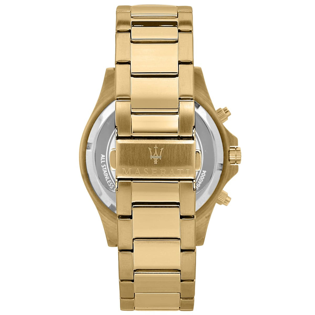 Maserati Sfida R8873640008 44mm Men’s Chronograph Watch – Blue Sunray Dial & Gold Link Bracelet