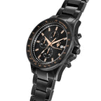 Maserati Sfida R8873640011 44mm Men’s Chronograph Watch – Black Sunray Dial & All-Black Link Bracelet