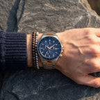 Maserati Sfida R8873640012 44mm Men’s Chronograph Watch – Blue Sunray Dial & Two-Tone Link Bracelet