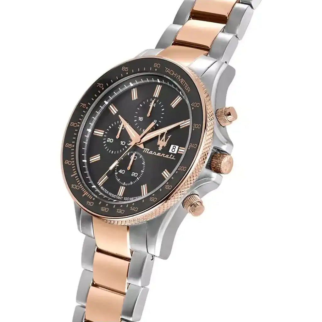 Maserati Sfida R8873640014 44mm Men’s Chronograph Watch – Grey Dial & Two-Tone Link Bracelet