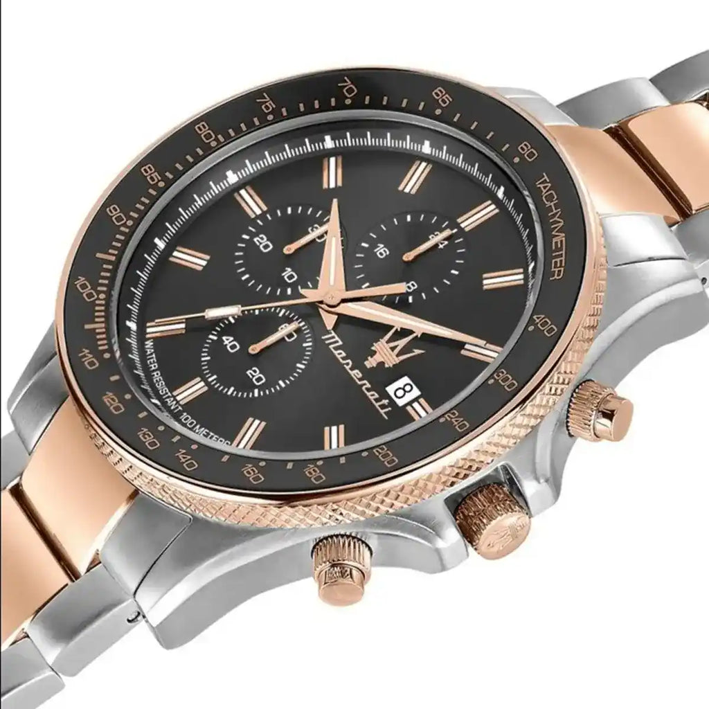 Maserati Sfida R8873640014 44mm Men’s Chronograph Watch – Grey Dial & Two-Tone Link Bracelet
