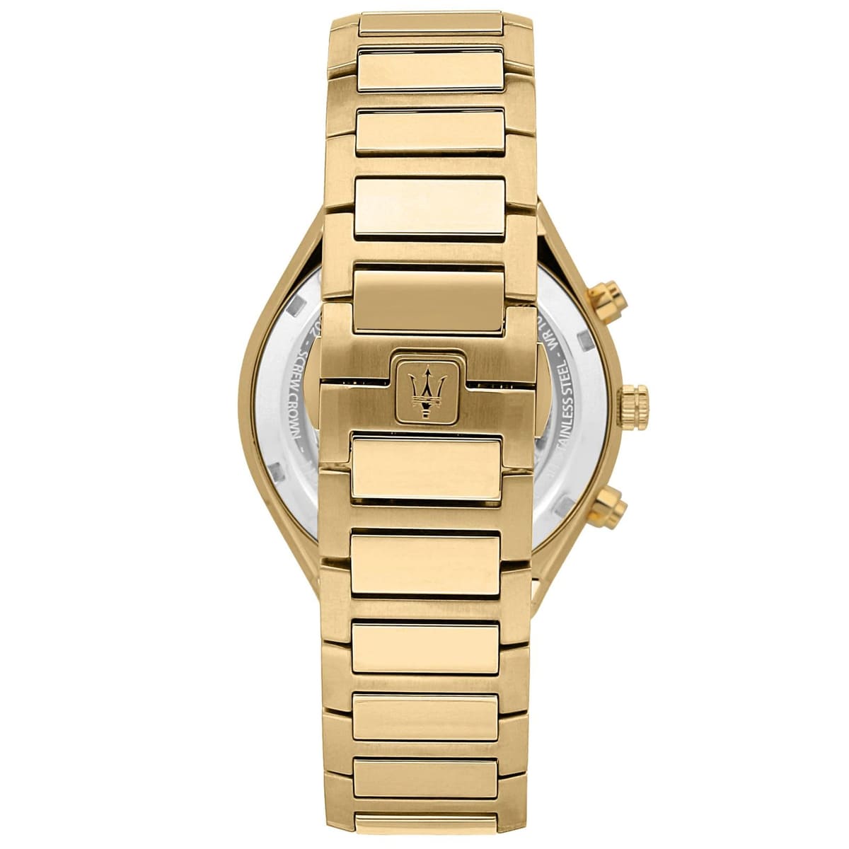 Maserati Stile R8873642001 45mm Men’s Chronograph Watch – Black Dial & Gold Link Bracelet
