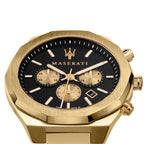 Maserati Stile R8873642001 45mm Men’s Chronograph Watch – Black Dial & Gold Link Bracelet