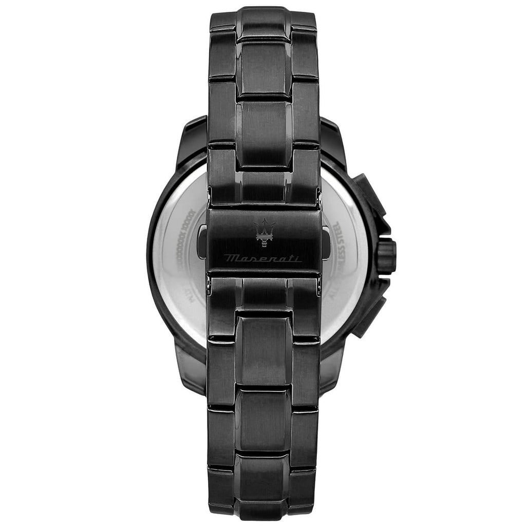 Maserati Successo Aqua Edition R8873644004 44mm Men’s Chronograph Watch – Black Dial & Black Link Bracelet