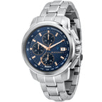 Maserati Successo Solar R8873645004 44mm Men’s Solar Watch – Blue Dial & Silver Link Bracelet