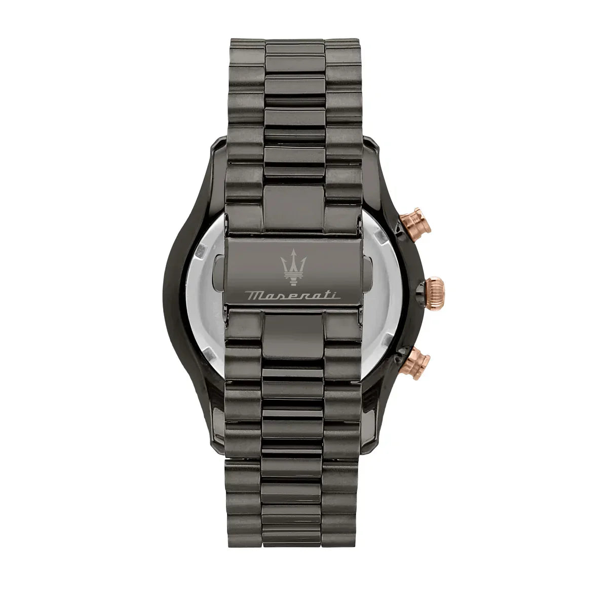 Maserati Traguardo R8873646001 45mm Men’s Chronograph Watch – Black Dial & Gunmetal Grey Link Bracelet