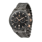 Maserati Traguardo R8873646001 45mm Men’s Chronograph Watch – Black Dial & Gunmetal Grey Link Bracelet